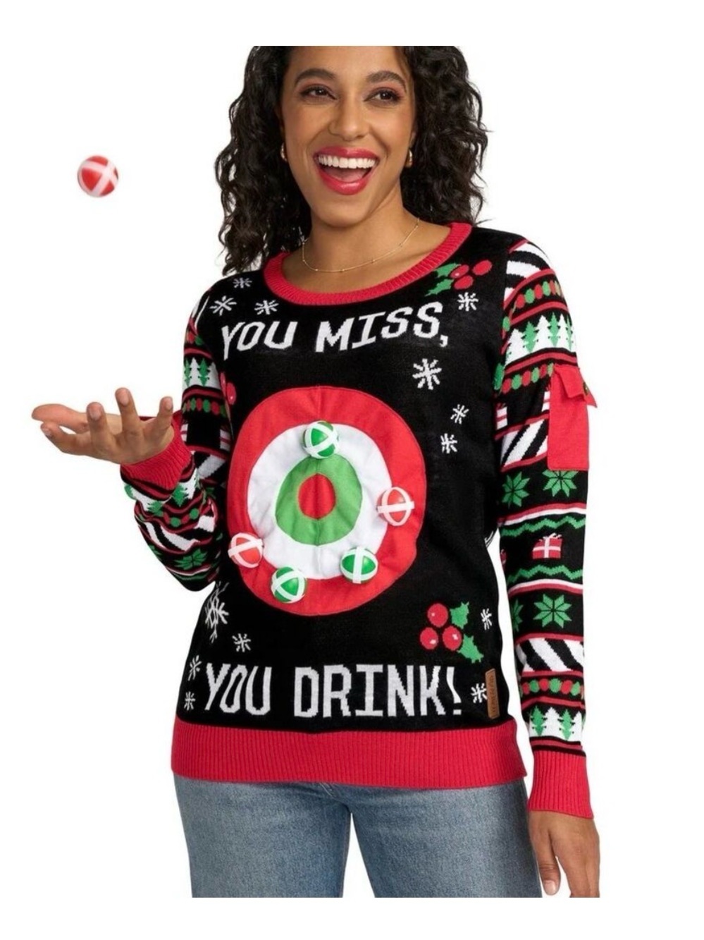 Tipsy Elves Holiday Sweater - You Miss You Drink!